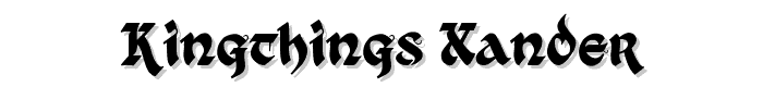 Kingthings Xander font